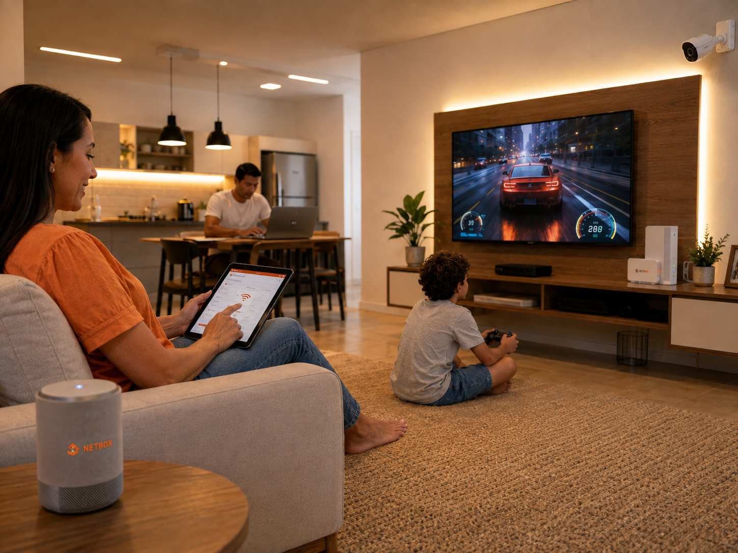 Dispositivos conectados à rede de uma residência